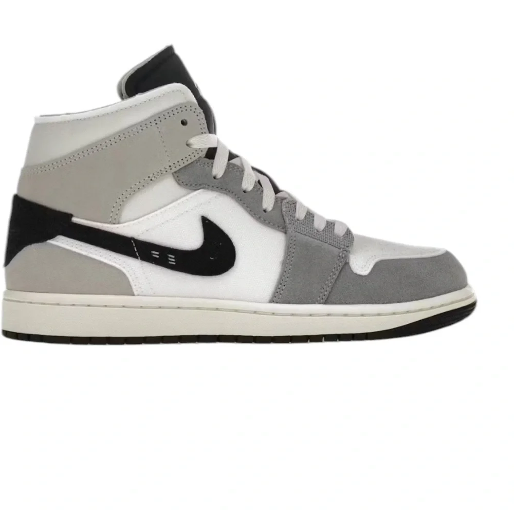 Nike Air Jordan 1 Mid DZ4136-002 Black White Grey Size 8.5 Men